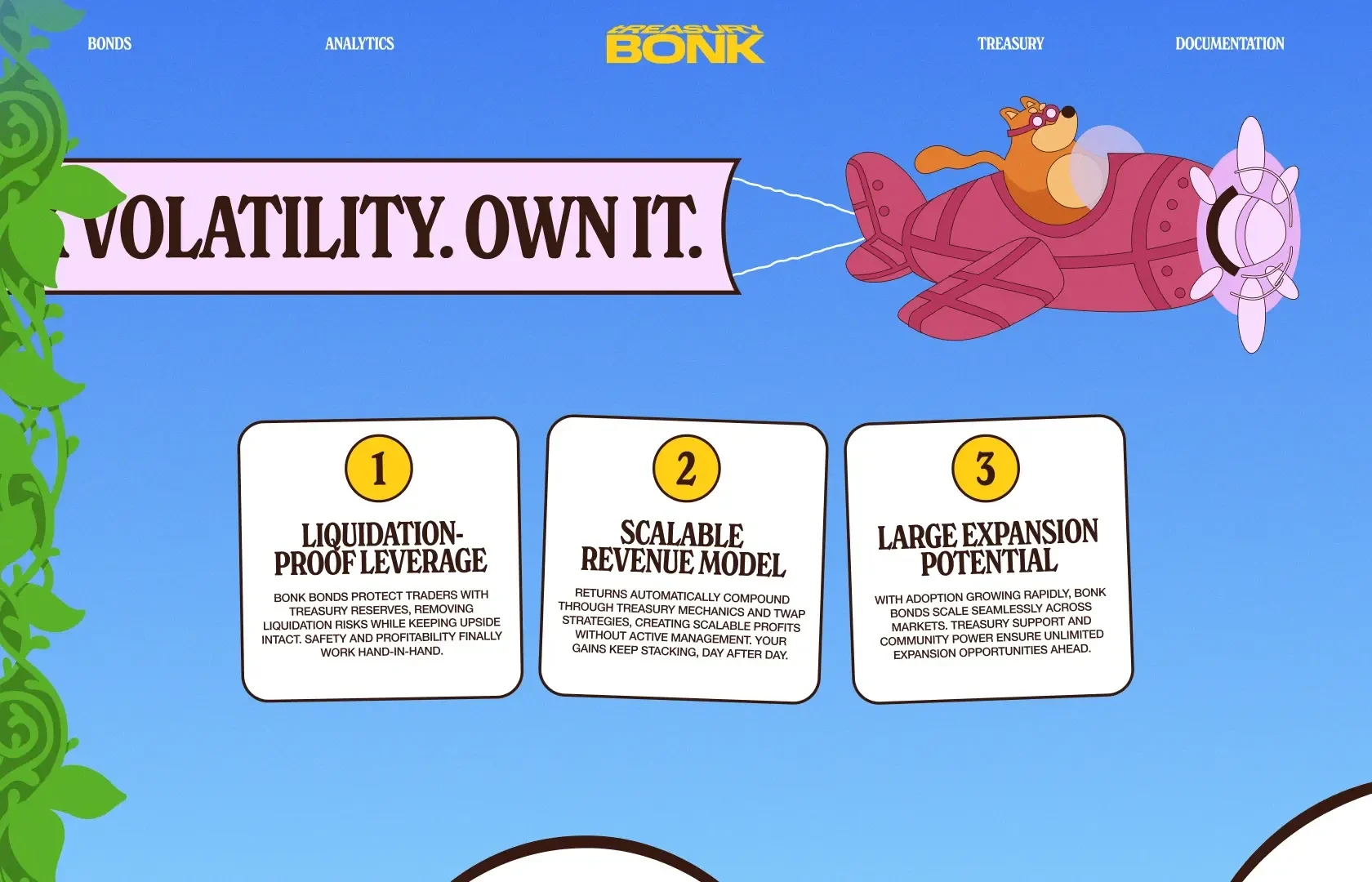 t.Bonk Feature cards section