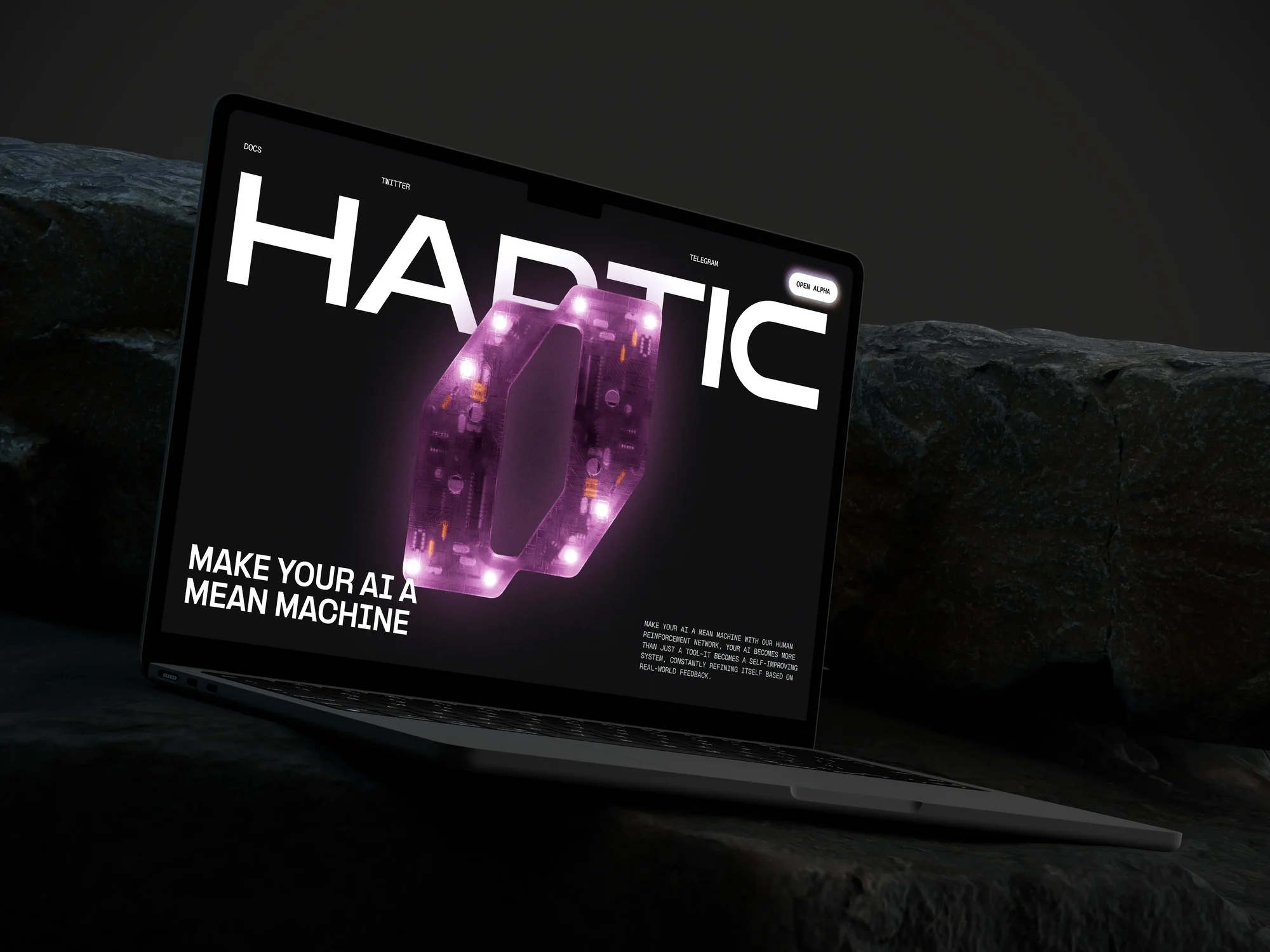 Haptic Landing page